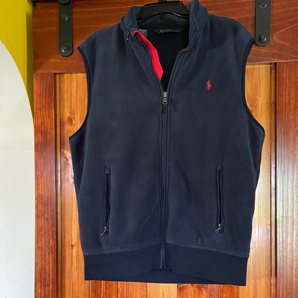 Ralph Lauren Navy Vest with Red Accent
